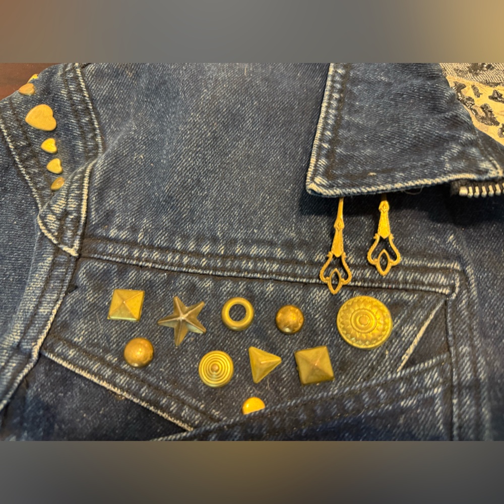 1980s Vintage Bon Jour Denim Cropped Jacket size Medium - Picture 6 of 11